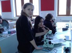 Laboratorní práce žáků 7. tříd z přírodopisu