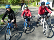 Třída 5.A na dopravním hřišti - květen 2023